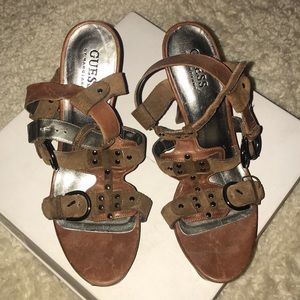 New Guess Suede Gladiator Sandal, Never worn